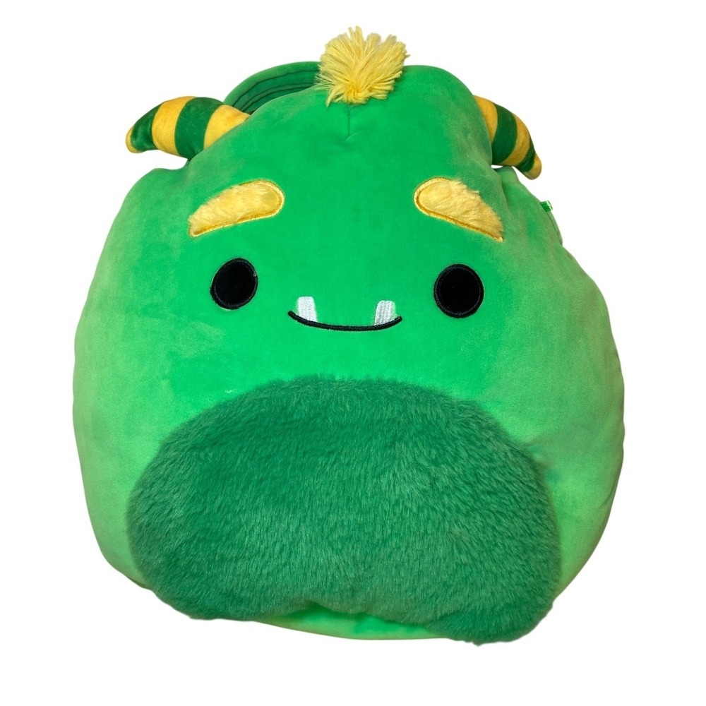 Squishmallows Callum Green Monster Halloween Trick Or Treat Candy Pail 16" 2024